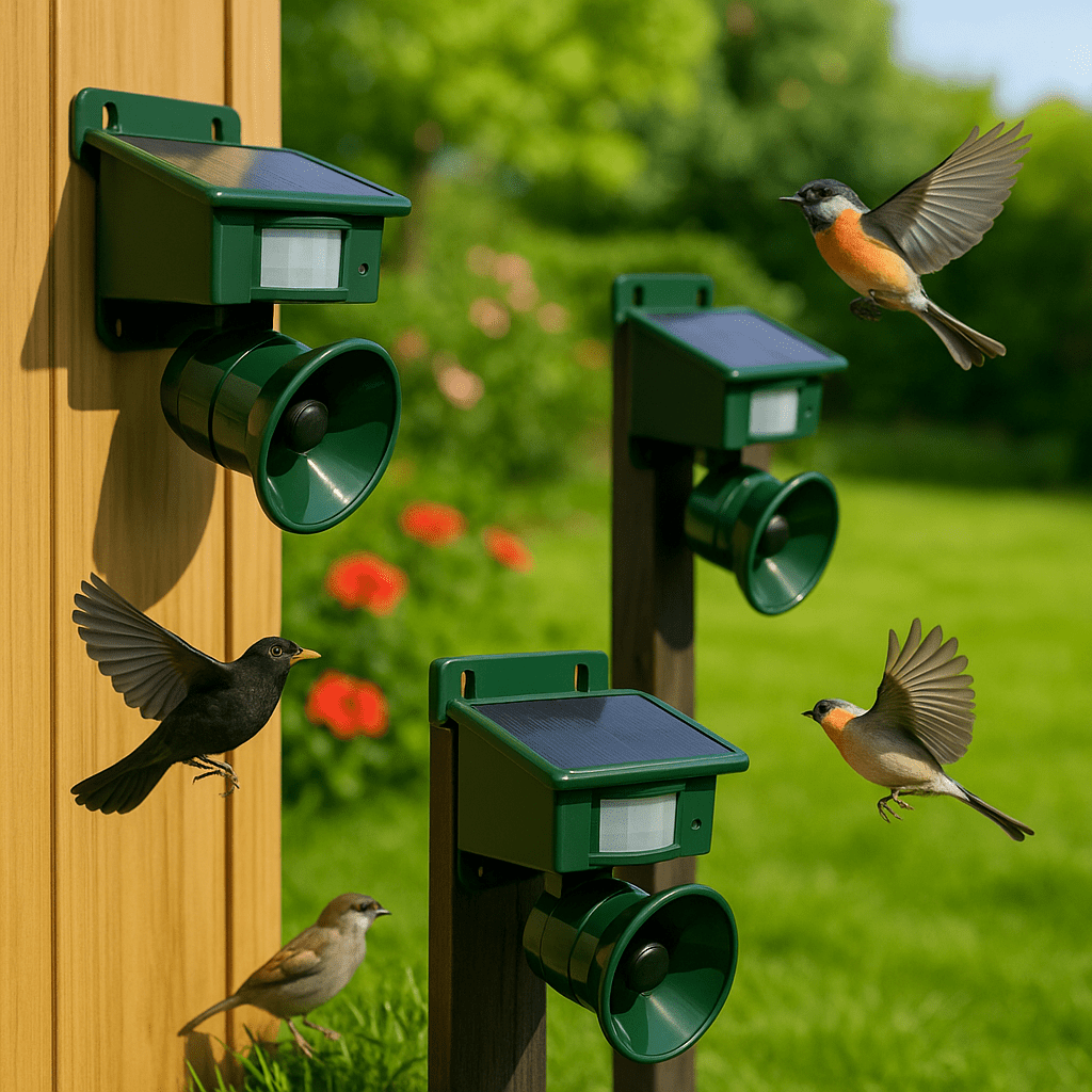 FEATHERBLOCK – Motion-Activated Bird Repeller for Quiet & Clean Outdoor Spaces