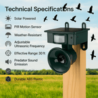 FEATHERBLOCK – Motion-Activated Bird Repeller for Quiet & Clean Outdoor Spaces