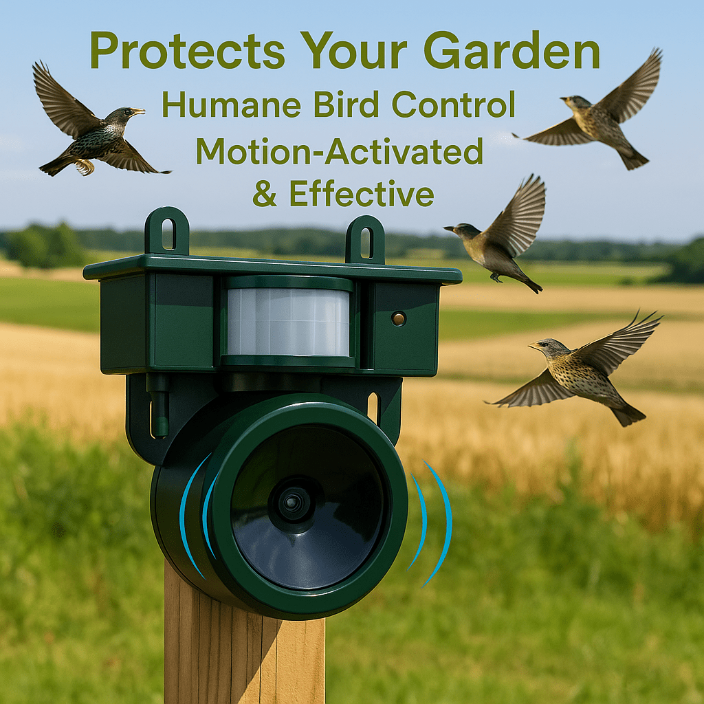 FEATHERBLOCK – Motion-Activated Bird Repeller for Quiet & Clean Outdoor Spaces