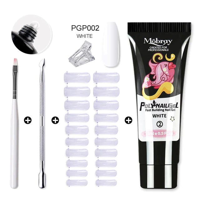 Polygel Nail Set — Long-lasting, odorless gel for perfect nails