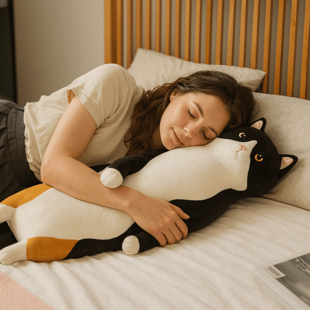 FELINEDREAM – Soft Plush Cat Pillow for Kids