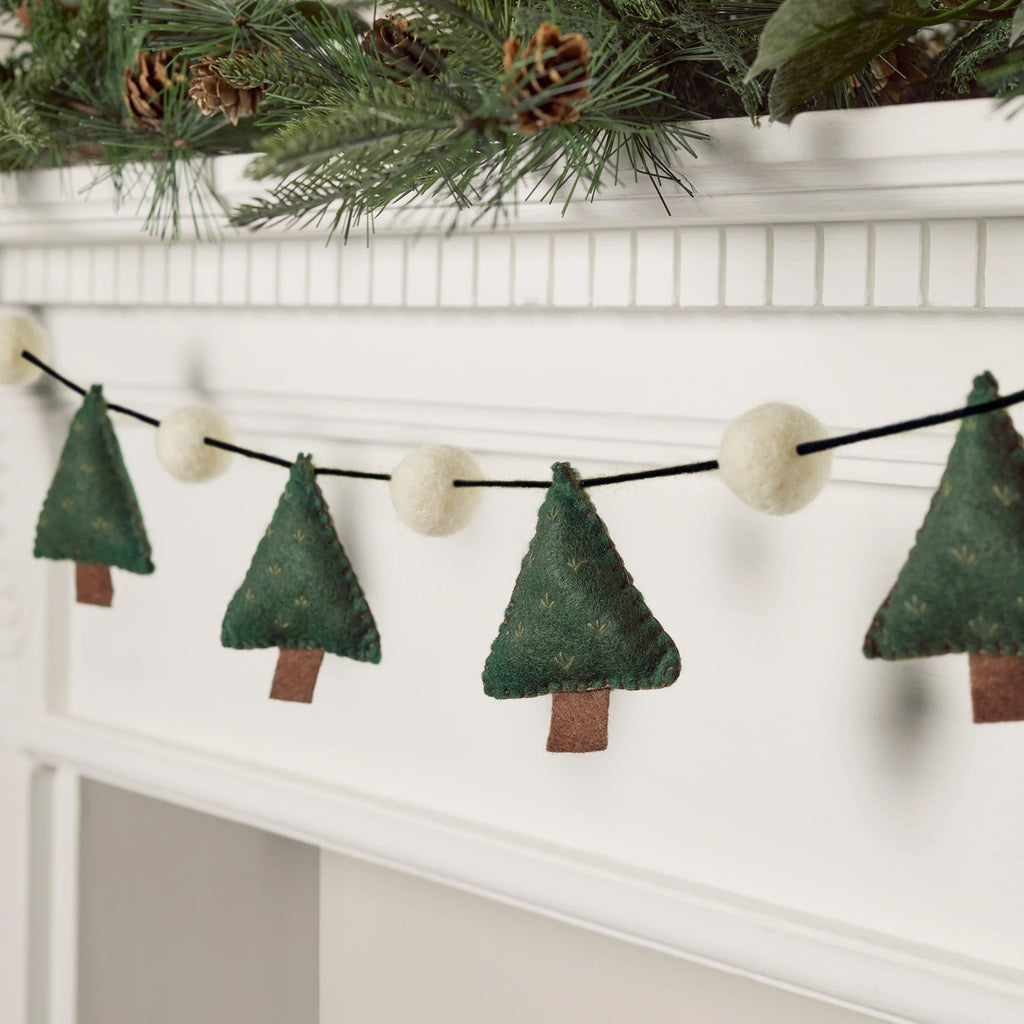 Christmas Decorations Felt Tree Garland