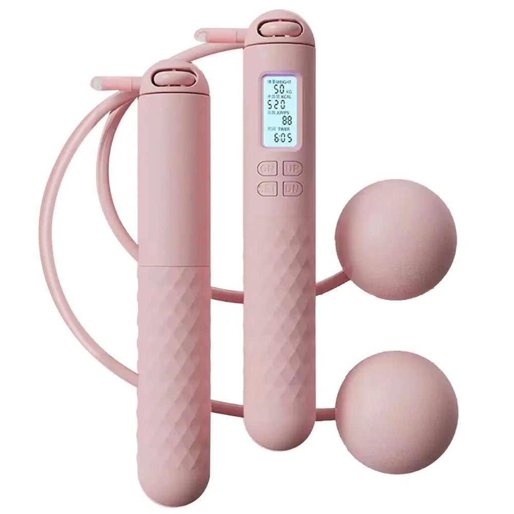 Weighted Cordless Jump Rope with Counter | Ergonomic, Tangle-Free Design for Home Workouts and Cardio Training