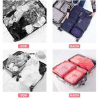 6-Piece Luggage Packing Cubes Travel Set