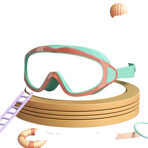 HD swimming goggles for children with large frame, waterproof and anti-fog