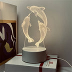 GeoDolphin - Trendy 3D Illusion Table Lighting