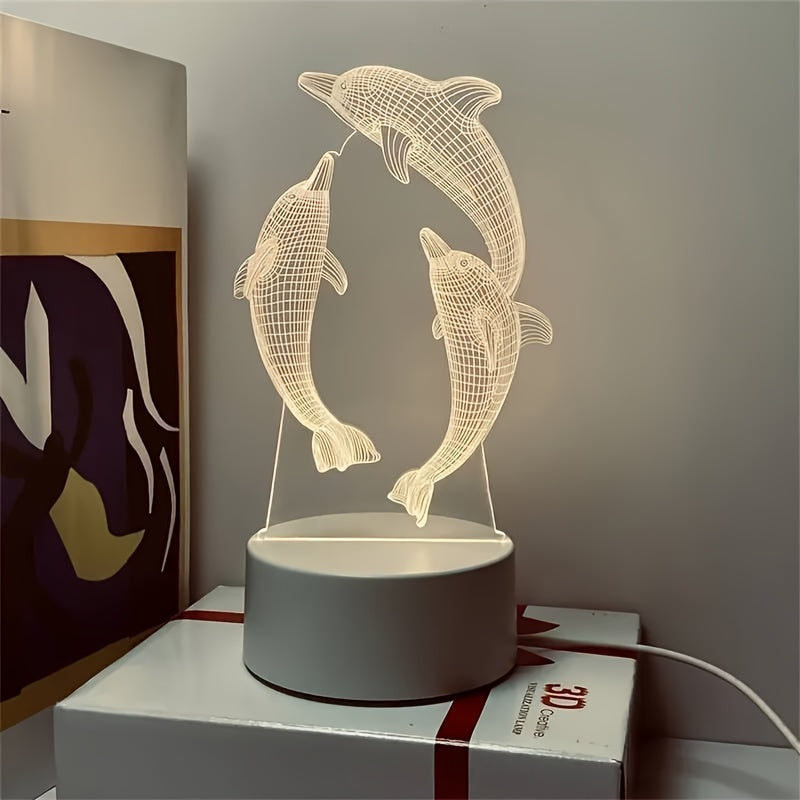 GeoDolphin - Trendy 3D Illusion Table Lighting