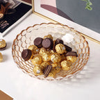 Nordic Vintage Amber Crystal Glass Tray