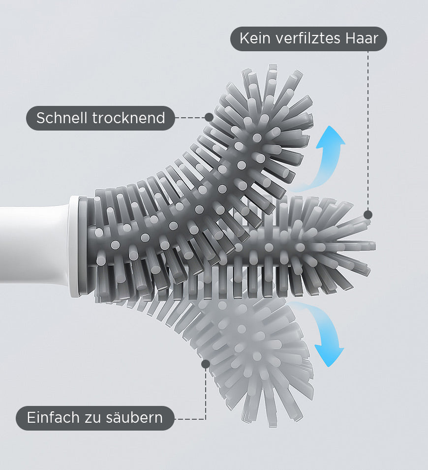 SiliClean – Antibacterial Wall Toilet Brush with Silicone