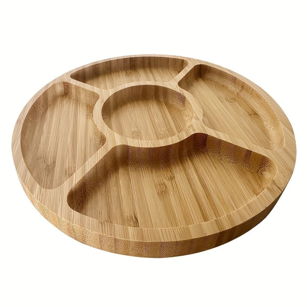 BambooServe - Elegant Round Snack Board for Your Kitchen