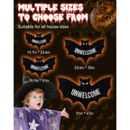 UNWELCOME Halloween Bat Doormat – Spooky Decorative Entry Rug for Porch, Patio, or Indoor Use