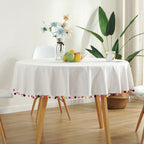 Fiesta White Tablecloth