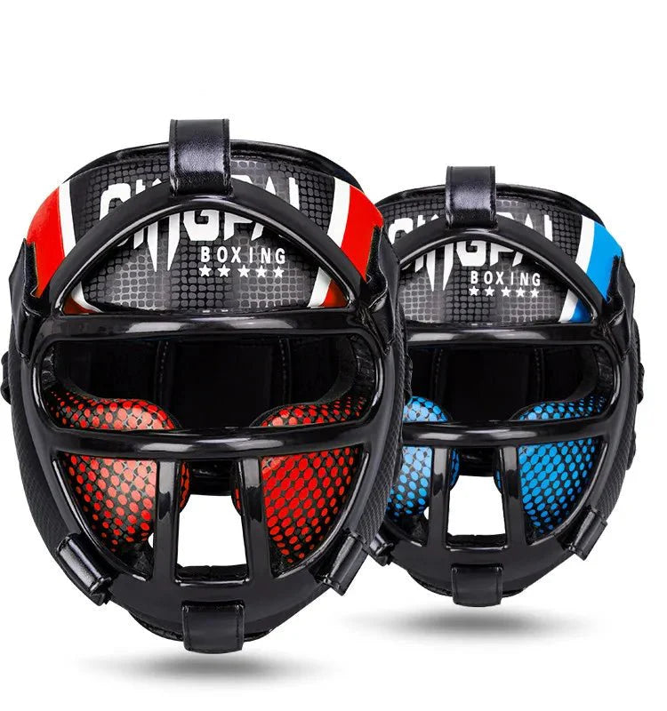 Fightguard Premium Headgear with Face Mask – Full Head and Face Protection for Sparring, Muay Thai, Taekwondo, and Martial Arts Training