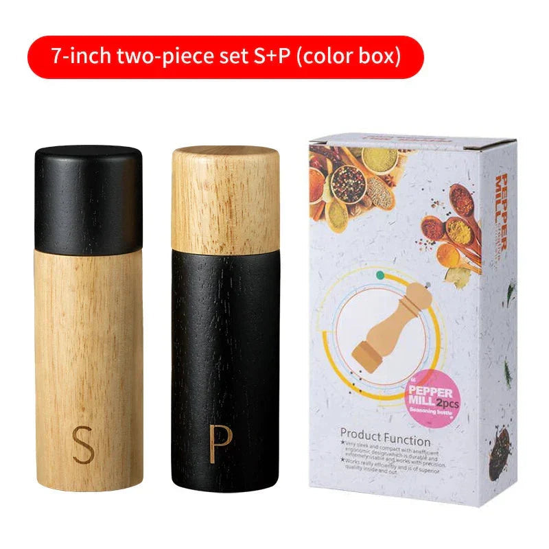 Wood Salt and Pepper Mill Set