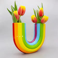 ArcBloom – Ceramic Rainbow Vase with Artistic Design