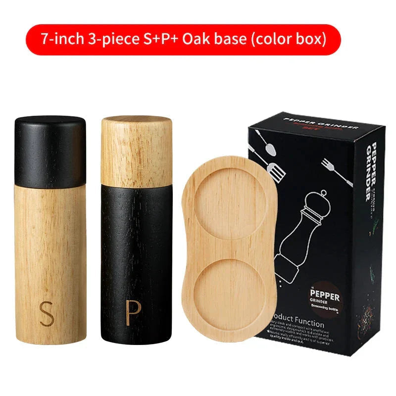 Wood Salt and Pepper Mill Set