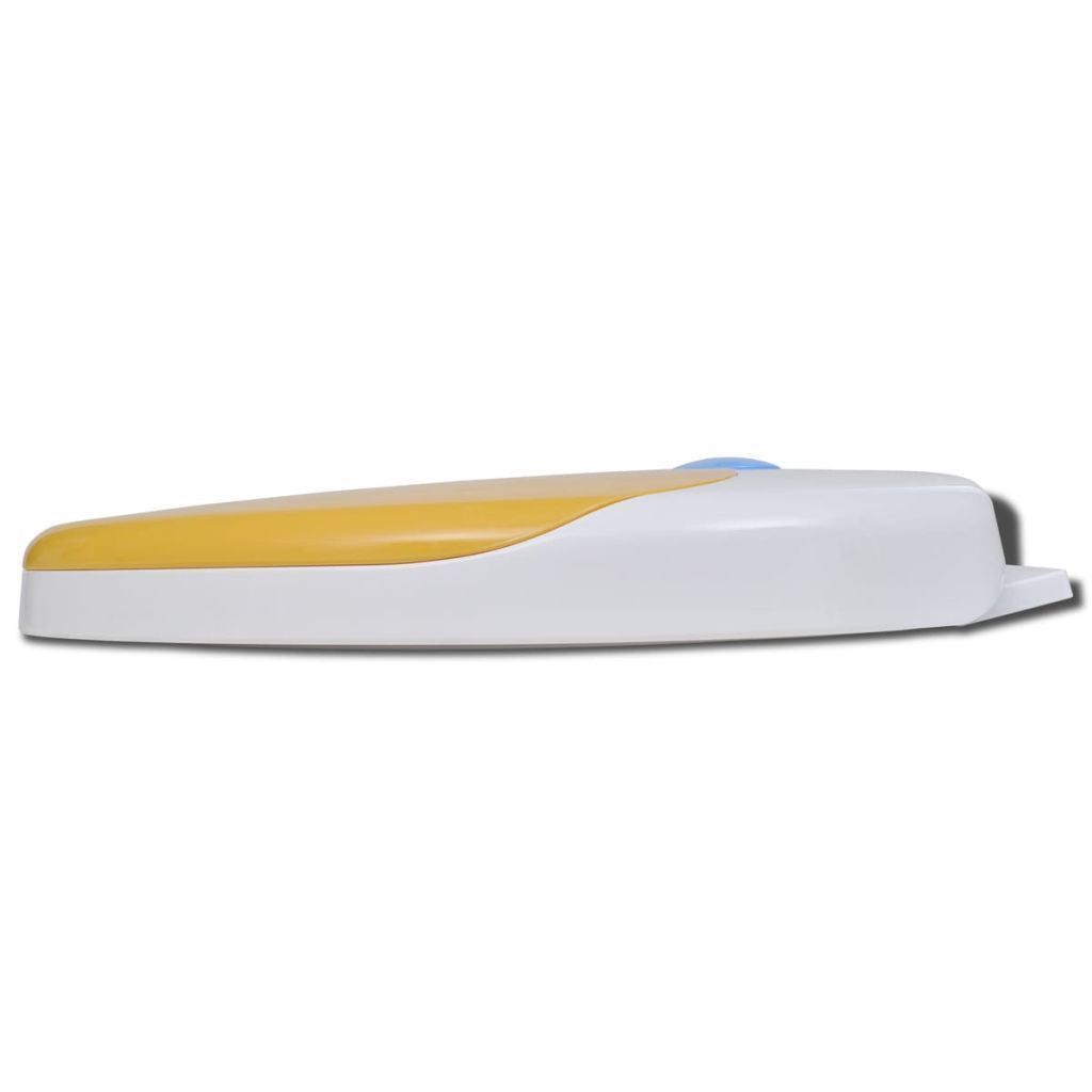 White & Yellow Soft Close Toilet Seat for Adults/Children