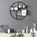 Floating Round Metal Wall Shelf