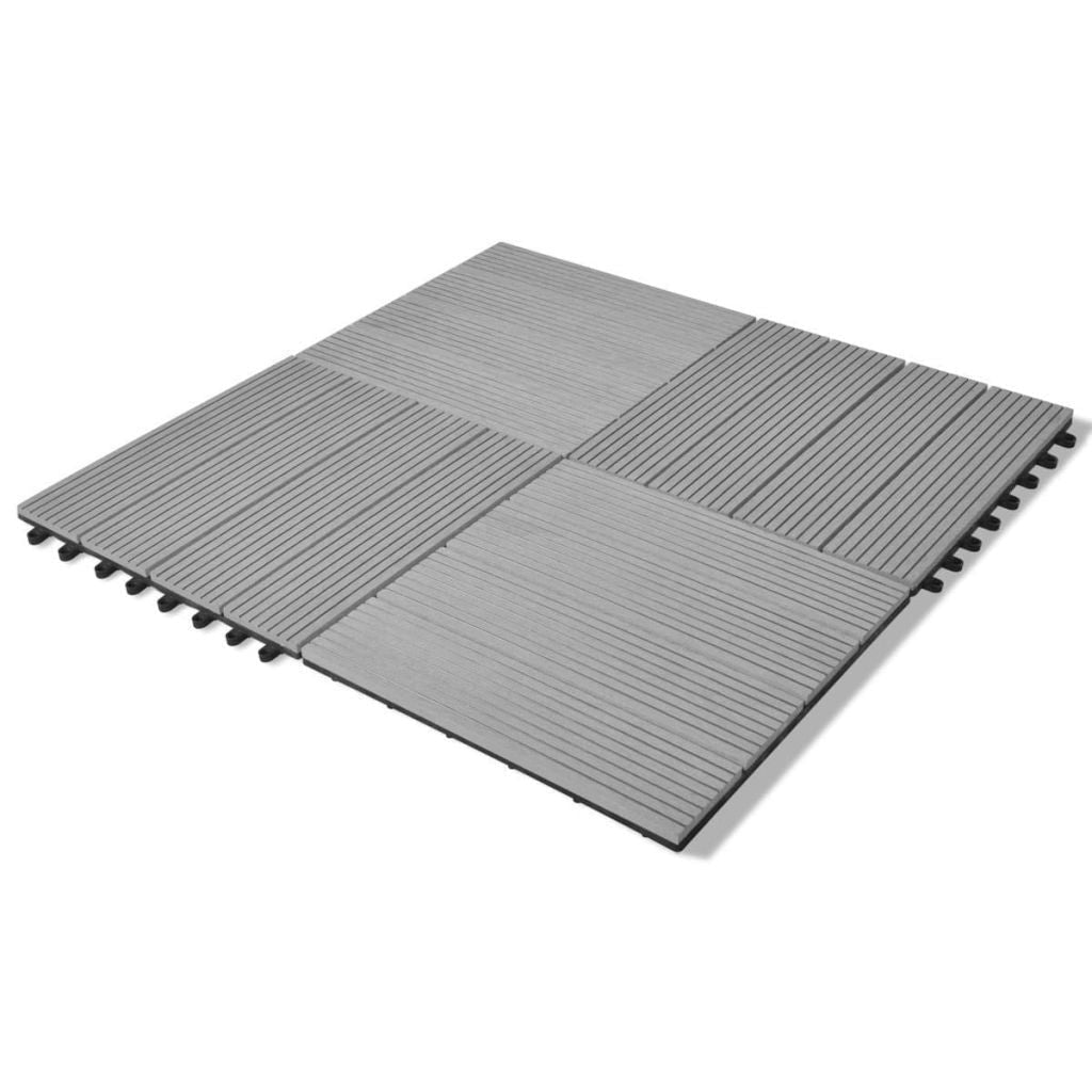 WPC tiles 30x30cm 11pcs 1m2 Gray