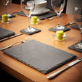 8-piece set of natural slate coasters and coasters