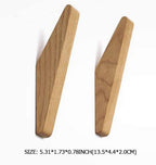 Wooden Wall Hooks Set Nordhaak – 6 Minimalistic Coat Hooks made of Solid Wood
