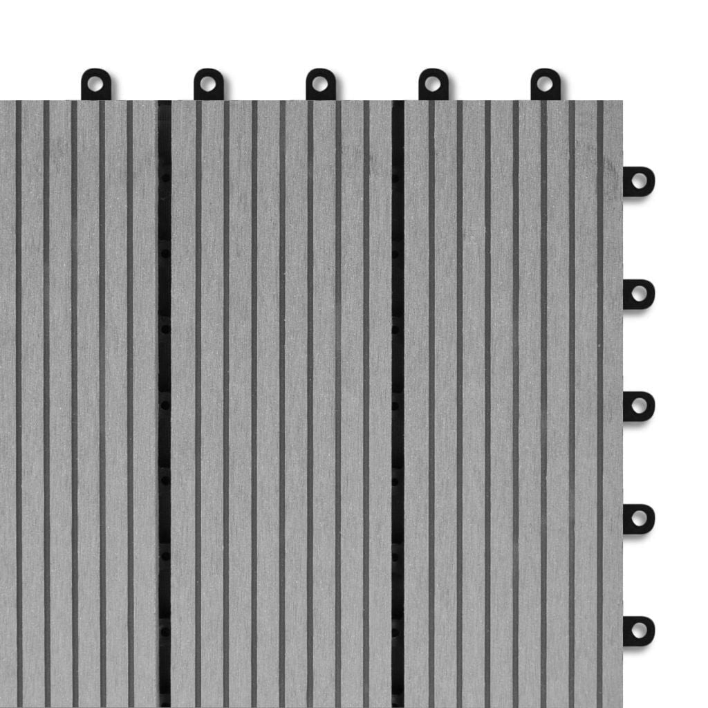 WPC tiles 30x30cm 11pcs 1m2 Gray