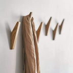 Wooden Wall Hooks Set Nordhaak – 6 Minimalistic Coat Hooks made of Solid Wood