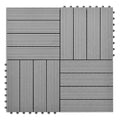 WPC tiles 30x30cm 11pcs 1m2 Gray