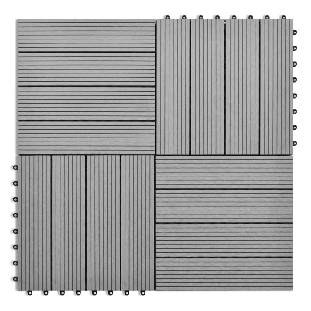 WPC tiles 30x30cm 11pcs 1m2 Gray