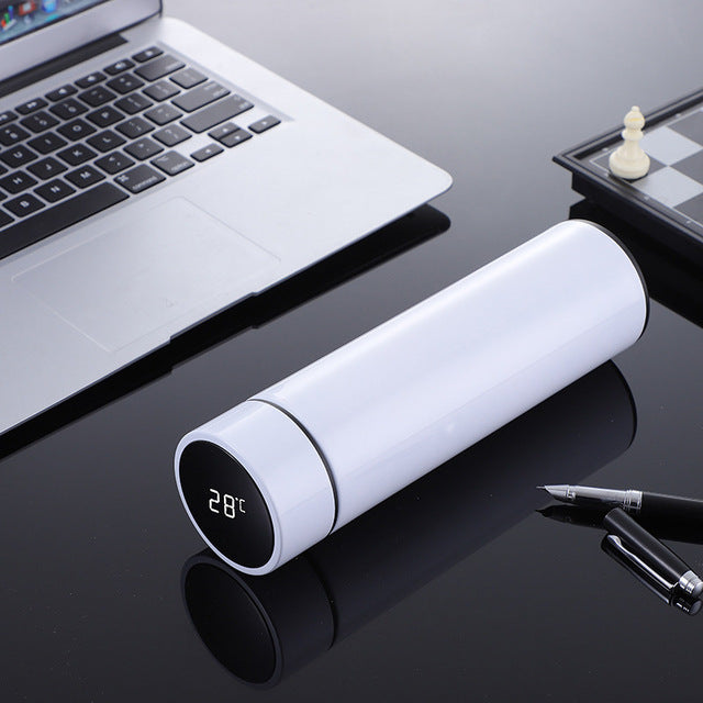Stainless steel thermos with digital display