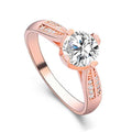 Flower Shape Crystal Ring