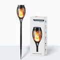 Solar-powered garden torch with flame effect - LED flashlight for outdoor use, weatherproof and energy-saving
