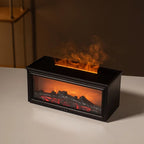 FlameAura – Aromatherapy Fireplace Diffuser with 7 LED Colors