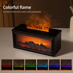 FlameAura – Aromatherapy Fireplace Diffuser with 7 LED Colors