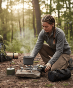FLAMECAMP – Portable Butane Camping Stove with Storage Bag & Gas Bottle