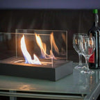 FlameGlow Bioethanol Table Fireplace – Real Fire Without Smoke or Soot