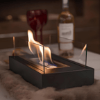 FlameGlow Bioethanol Table Fireplace – Real Fire Without Smoke or Soot