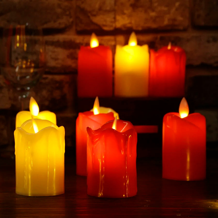 LED Candles with Flame Effect for Celebrations