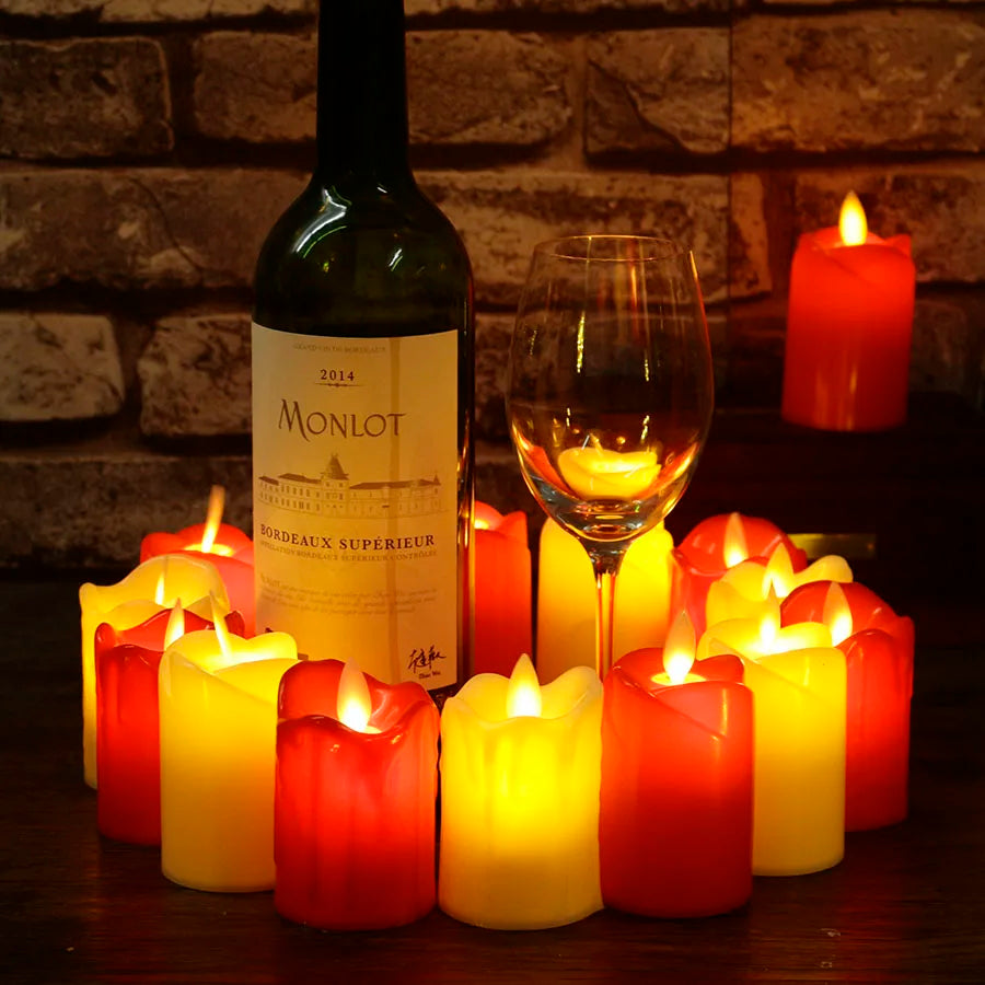 LED Candles with Flame Effect for Celebrations
