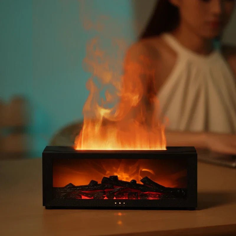 FlameMist – Aromatherapy Humidifier with Flame Effect and LED Light