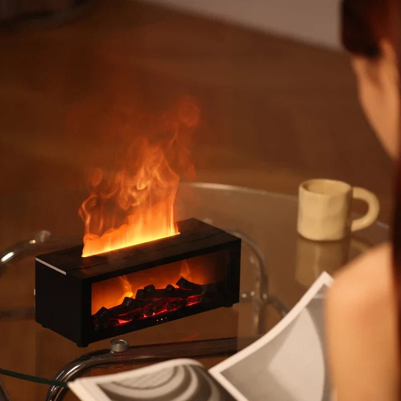 FlameMist – Aromatherapy Humidifier with Flame Effect and LED Light