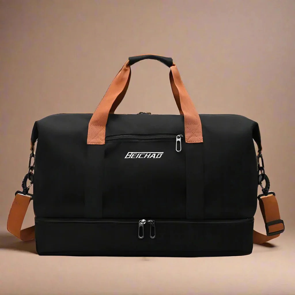 STRIDEGEAR – Waterproof Duffel Bag with Shoe Compartment & Dry-Wet Separation