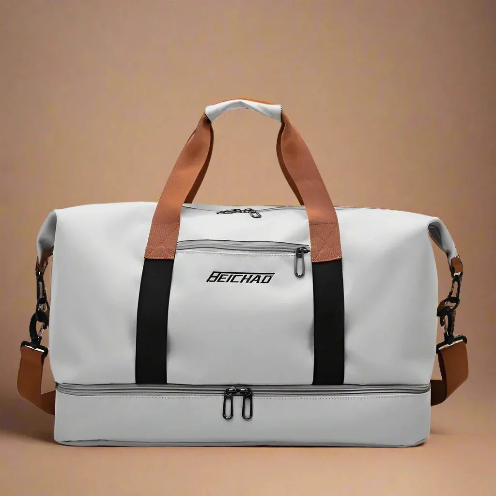 STRIDEGEAR – Waterproof Duffel Bag with Shoe Compartment & Dry-Wet Separation