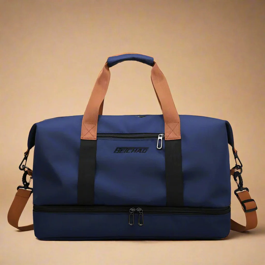STRIDEGEAR – Waterproof Duffel Bag with Shoe Compartment & Dry-Wet Separation