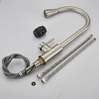 Modern Kitchen Faucet with Swivel Spout and Nickel Coating