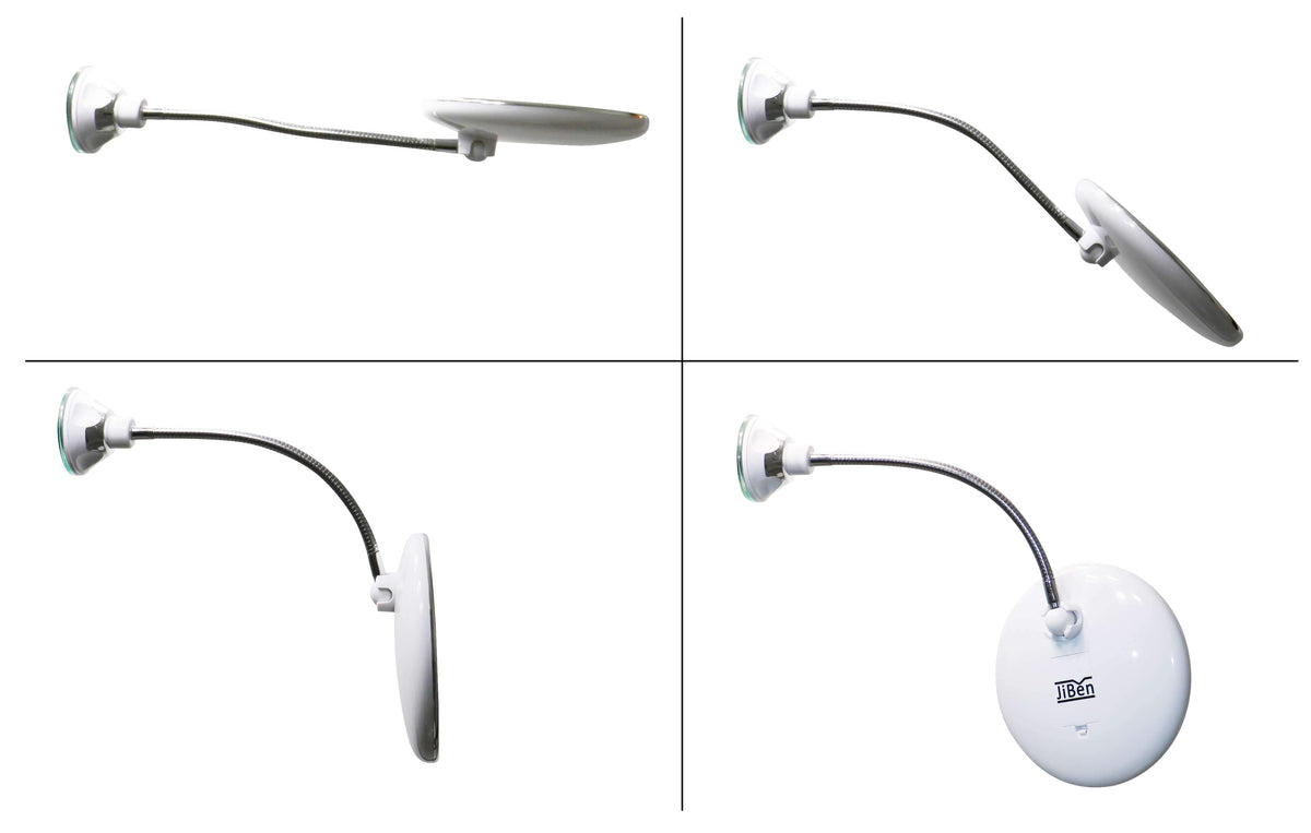 LED magnifying mirror with flexible gooseneck | 10x magnification | daylight LED | cosmetic mirror