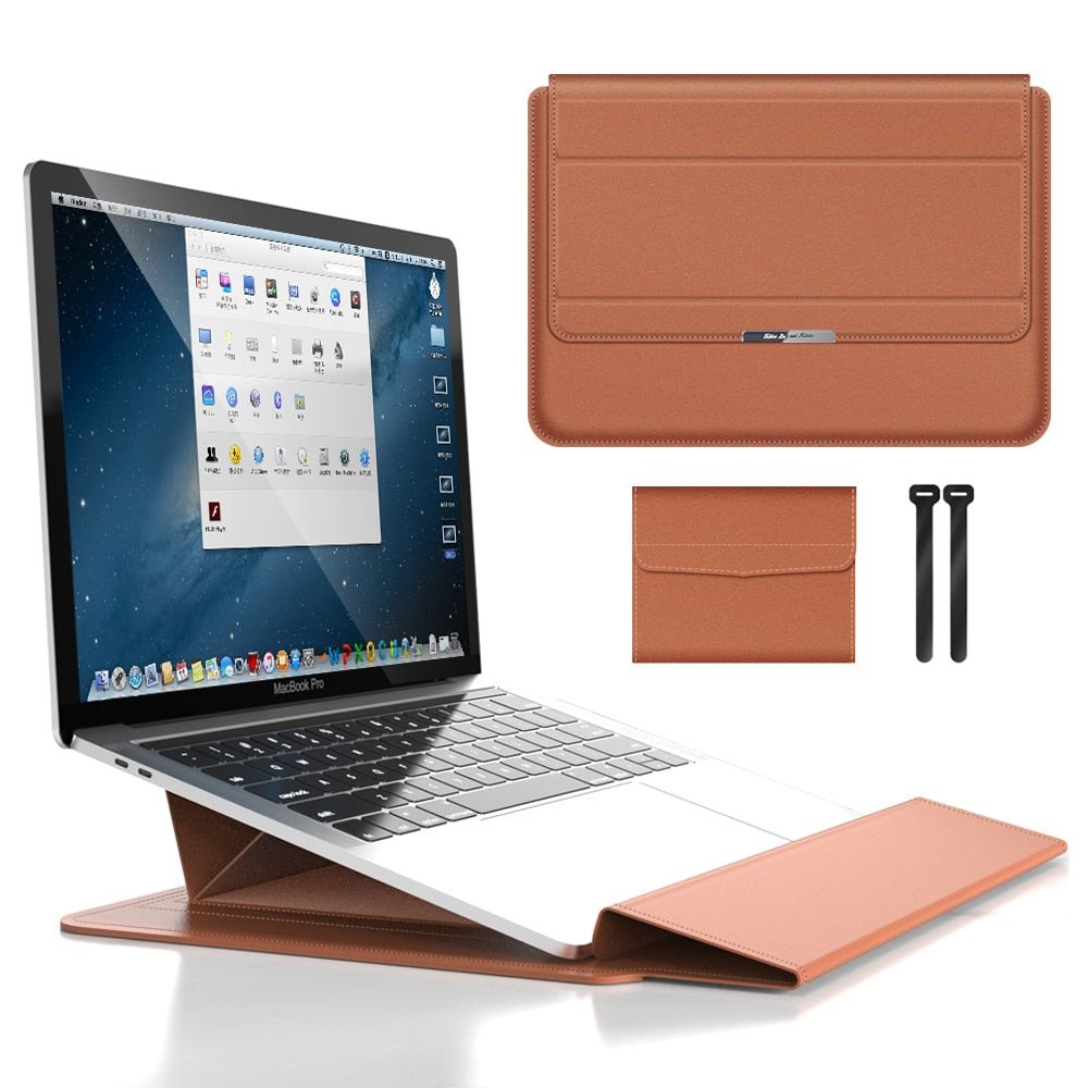 FlexiGuard – Slim Waterproof Laptop Sleeve with Shock Protection & Stand