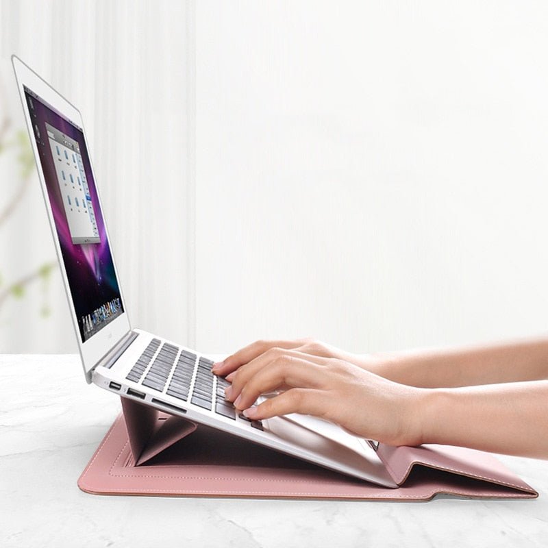 FlexiGuard – Slim Waterproof Laptop Sleeve with Shock Protection & Stand