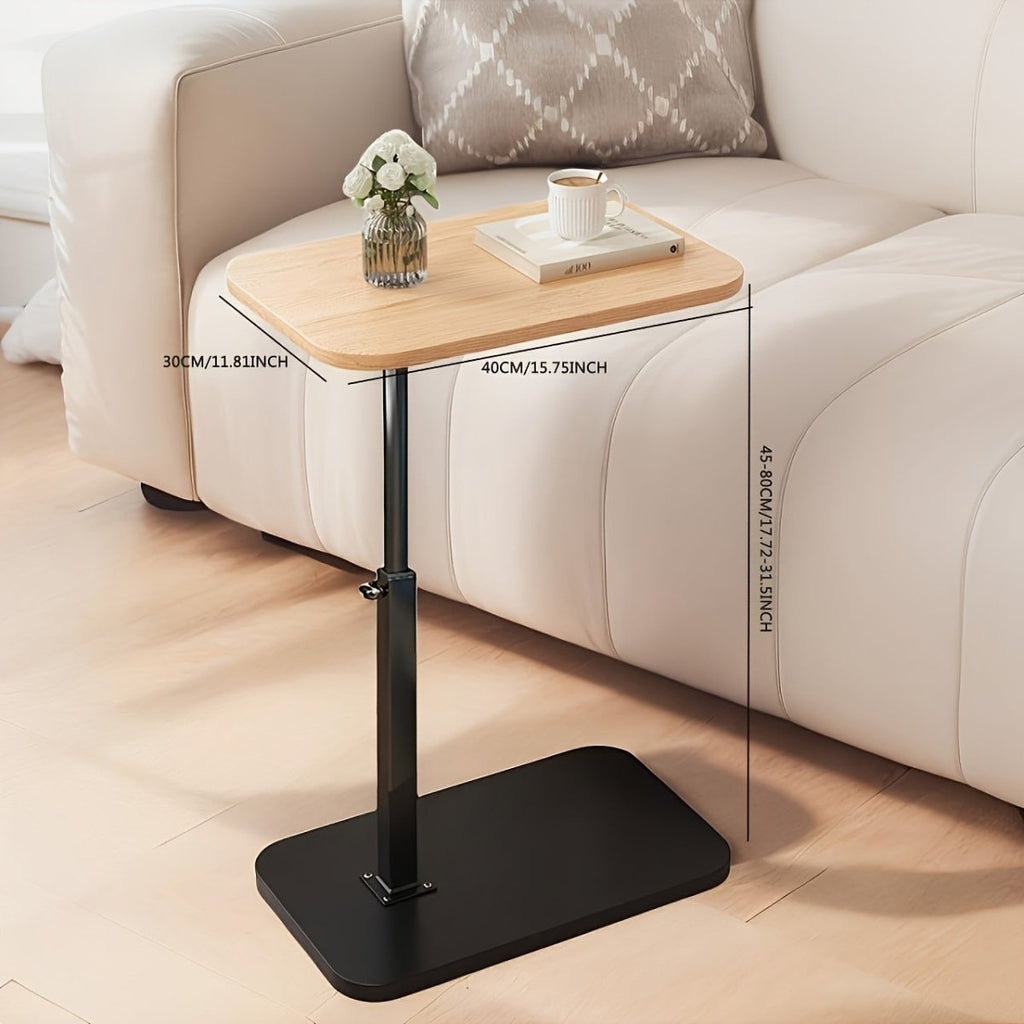 LIVELIFT – Adjustable Side Table for Sofa & Bed with Wooden Top