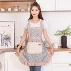 Cotton Kitchen Apron Floral Cooking